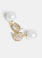 Crystal Pearl Drop Earrings