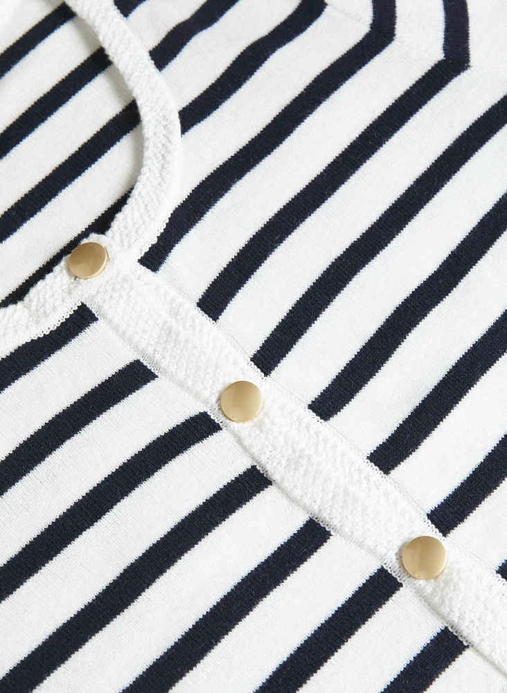 Stripe Knit Cardigan