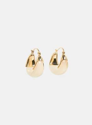 Boucles d'oreilles en anneaux en résine