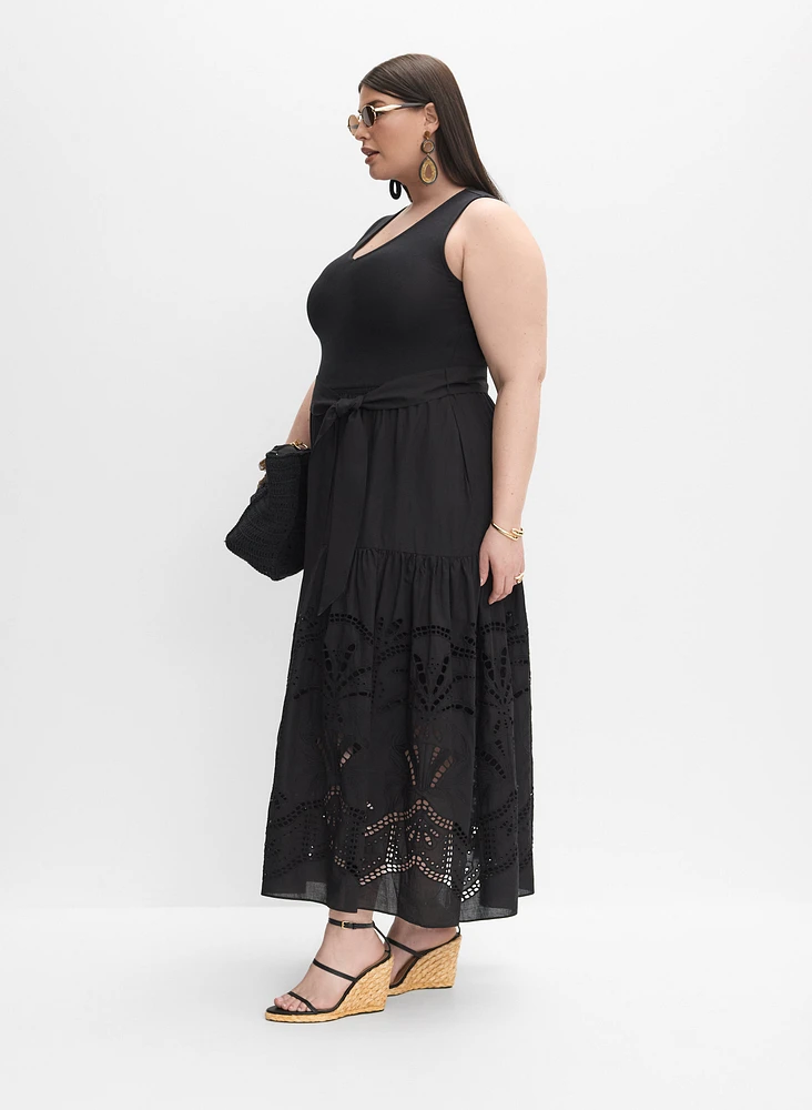 Melanie Lyne - Robe maxi brodée en coton