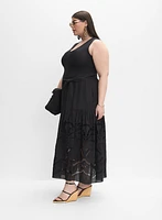 Melanie Lyne - Embroidered Cotton Maxi Dress