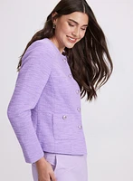 Tweed Button-Down Jacket