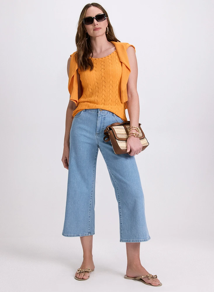 Cropped Wide-Leg Jeans