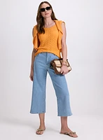 Cropped Wide-Leg Jeans