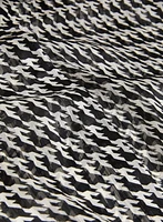 Houndstooth Print Chiffon Blouse