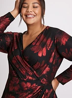 Robe en jersey à coquelicots