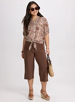 Abstract Cotton Blouse