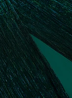 Foil Detail Mock Neck Dress