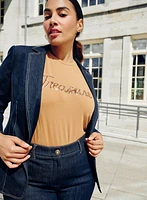 Sequined Script Tee