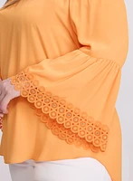 Joseph Ribkoff - Off-Shoulder Lace Trim Blouse
