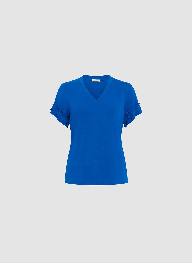 T-shirt à ourlet volant
