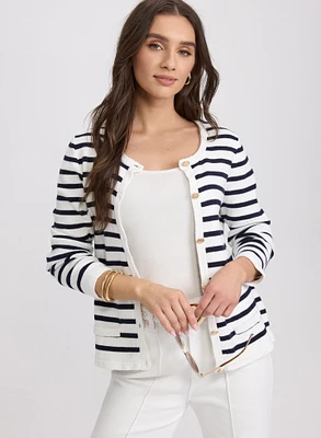 Stripe Knit Cardigan