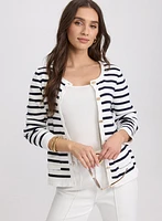 Stripe Knit Cardigan