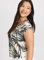 Embellished Palm Print T-Shirt