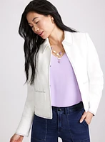 Veste en tweed à bordure contrastante