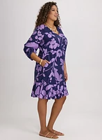 Floral Flounce Hem Dress