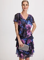 Tiered Floral Print Dress