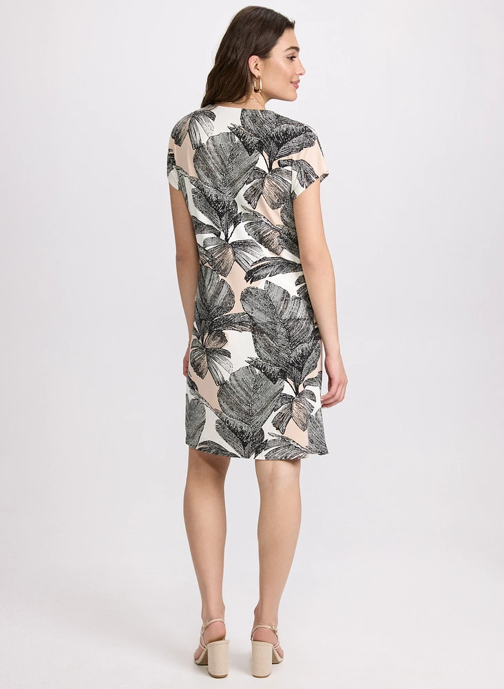 Palm Leaf Print Dress