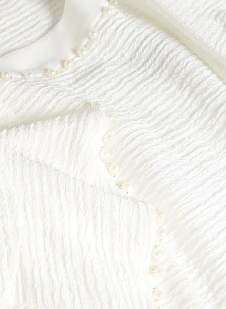 Pearl Trim Dress & Jacket Set