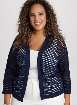 Cardigan en tricot ajour