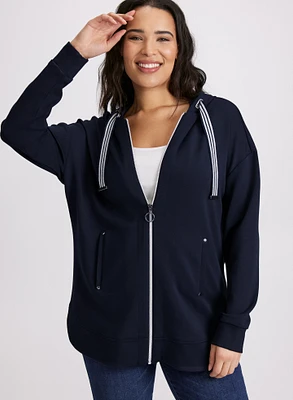 Haut zippé à capuche
