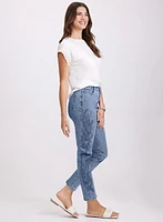 Embroidered Straight-Leg Jeans