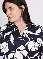 Graphic Floral Print Top