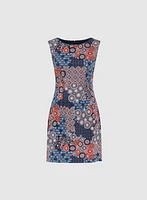 Geometric Tile Print Dress