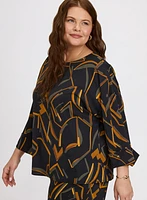 Joseph Ribkoff - Abstract Striped Blouse