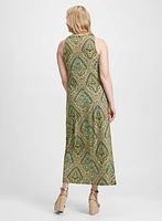 Paisley Slit-Front Dress