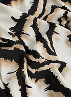 Poncho-Style Animal Print Blouse