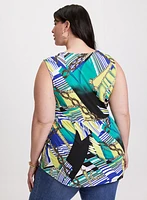 Geometric Print Sleeveless Top