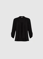 Button Detail Cascade Sweater