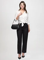Modern Fit Linen-Blend Straight Leg Pants