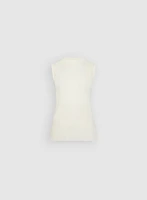 Sleeveless Mock Neck Sweater