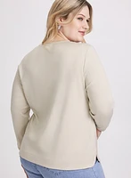 Floral Embroidery Long Sleeve Top