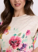 Floral Placement Print T-Shirt