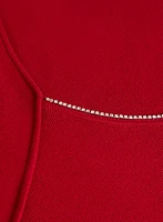 Rhinestone Trim Sweater