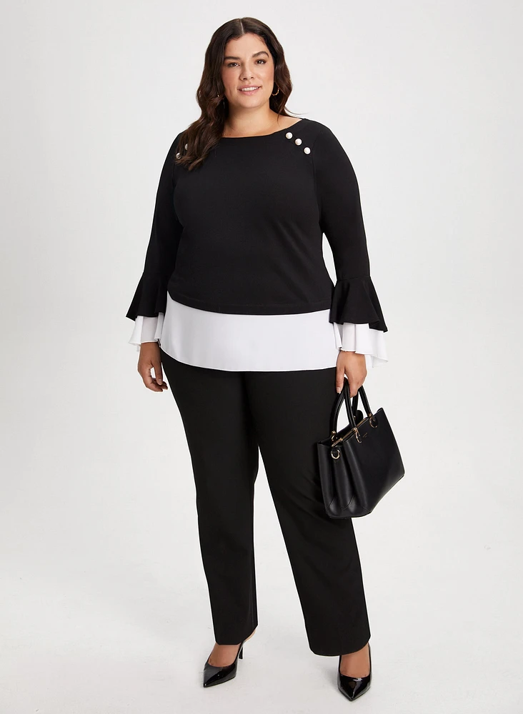 Signature Fit Button Detail Pants