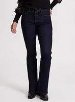 Beaded Flare-Leg Jeans