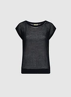 Metallic Knit Pullover