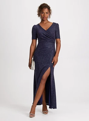 Shimmering Short Sleeve Dress
