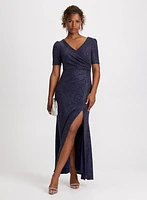 Shimmering Short Sleeve Dress