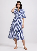 Striped Shirt Dress