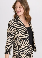 Veste à motif feuilles