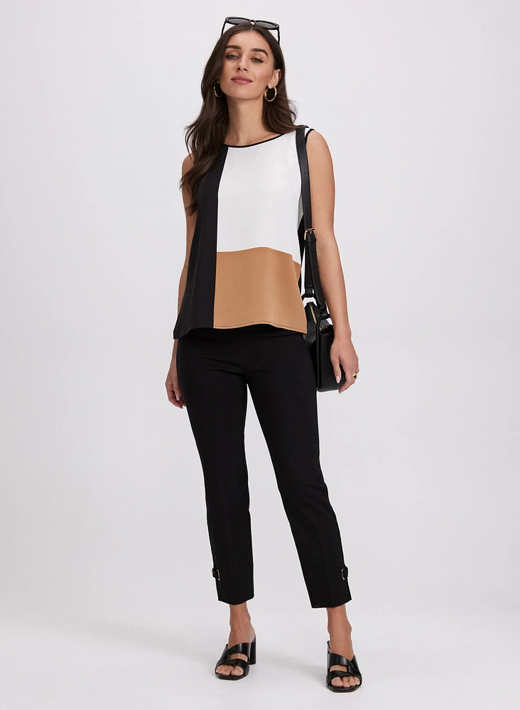 Colour Block Sleeveless Top