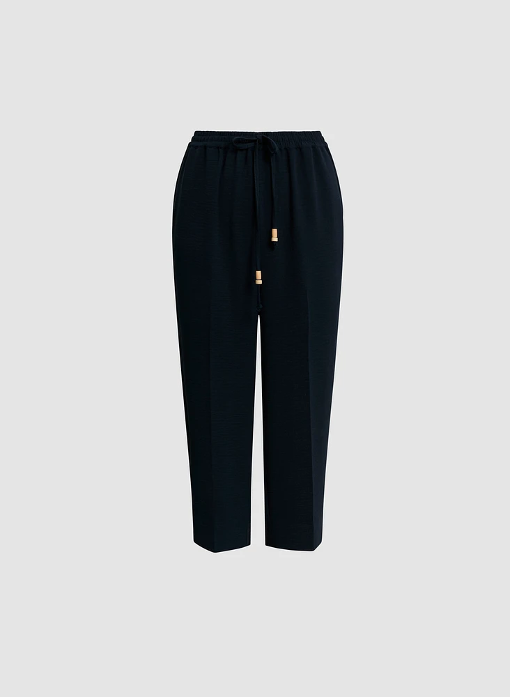 Pull-On Drawstring Capris