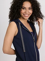 Sleeveless Zip-Up Top