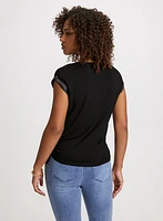 T-Shirt With Satin & Drawstring