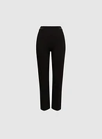 Sofia Vegan Leather Trim Straight-Leg Pants